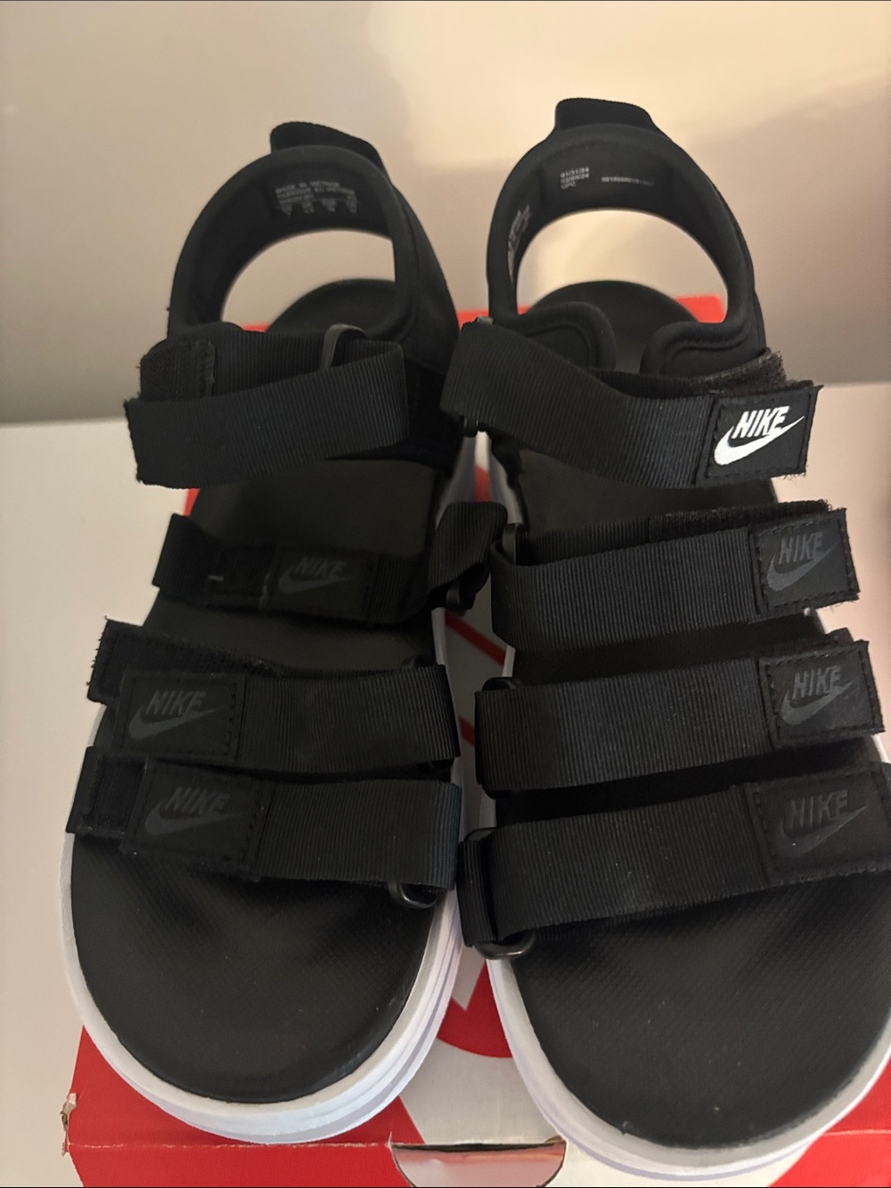 Nike Black  Triple-Strap Sport Sandals